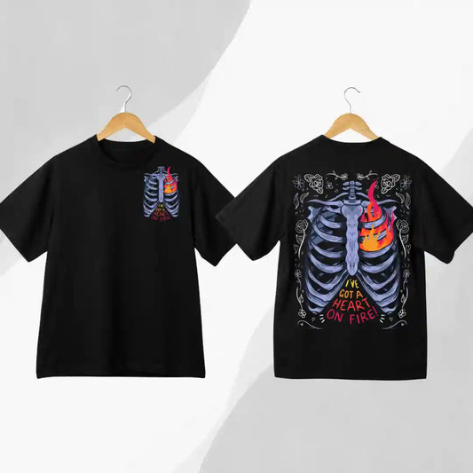 Heart On Fire Oversize T-shirt