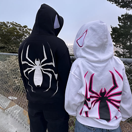 Y2K Spider Zip Up Hoodie